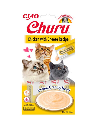 INABA Churu Cat bocconcino cremoso al pollo e formaggio per gatti 56 g