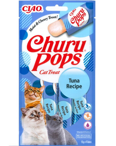 INABA Churu Pops Tuna 4 x 15g con tonno per gatti