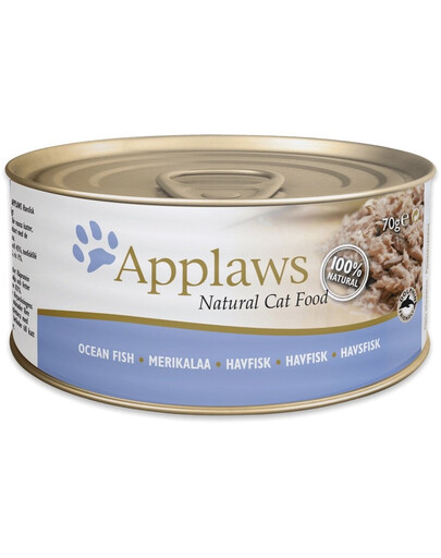 APPLAWS Cat Tin cibo umido per gatti con pesce oceanico 12x6x70g