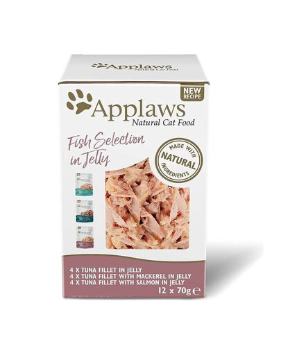 APPLAWS Cat Pouch Fish Selection Multipack Jelly 4x12x70g