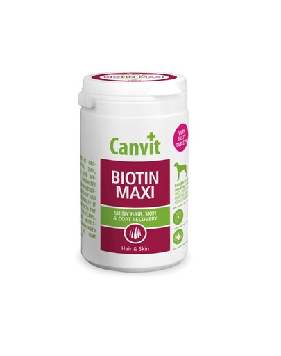 CANVIT Dog Biotin Maxi 230g Integratore per la cute e il pelo per cani di razza grande