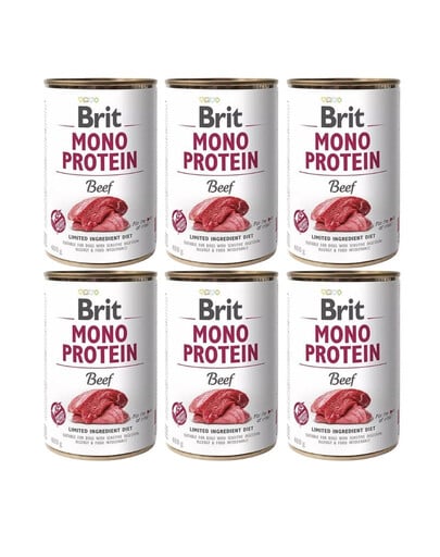 BRIT Mono Protein Beef 6 x 400g alimento monoproteico con manzo