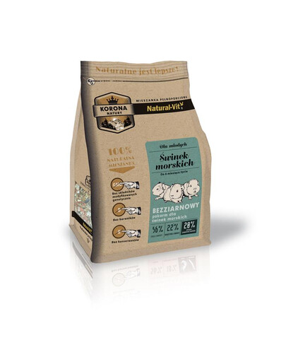 NATURAL-VIT Korona Natury Miscela senza semi per cavie giovani 750 g