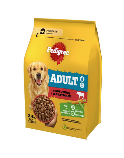 PEDIGREE Adult 2,6kg alimento completo con manzo e verdure per cani di taglia grande e media
