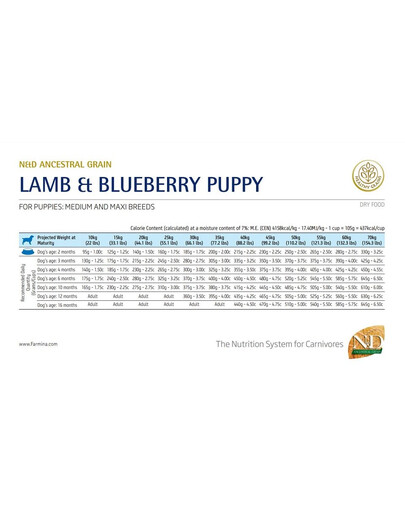 FARMINA N&D Low Grain Puppy Medium & Maxi Lamb & Blueberry 12 kg