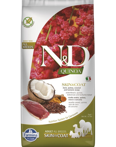 FARMINA N&D Quinoa Atult All Breeds Skin & Coat Duck 7 kg