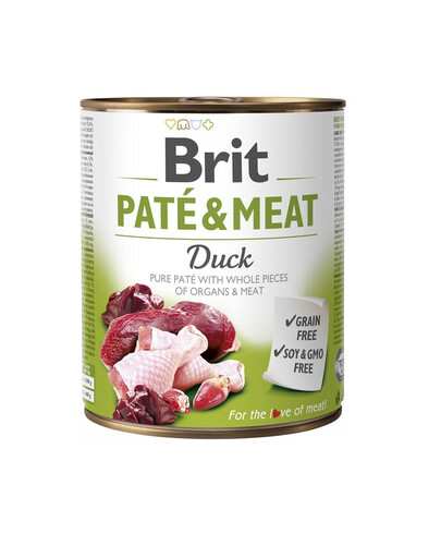 BRIT Pate&Meat duck 800g paté d'anatra per cani