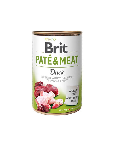 BRIT Pate&Meat duck 400g paté d'anatra per cani
