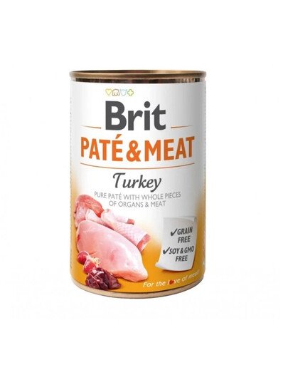BRIT Pate&Meat turkey 400g paté di tacchino per cani
