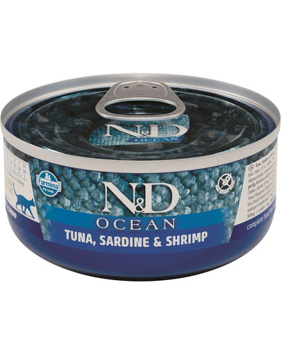 FARMINA N&D Cat Ocean sea bass, sardine, shrimps 80g