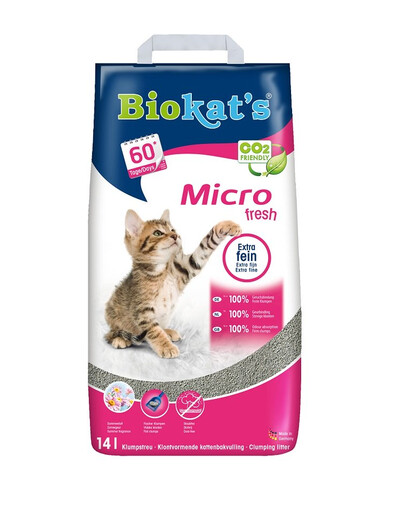 BIOKAT'S Micro Fresh 14 l in bentonite fine al profumo floreale