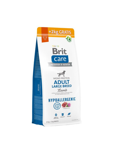 BRIT Care Hypoallergenic Adult Large Breed con agnello 12+2 kg GRATIS