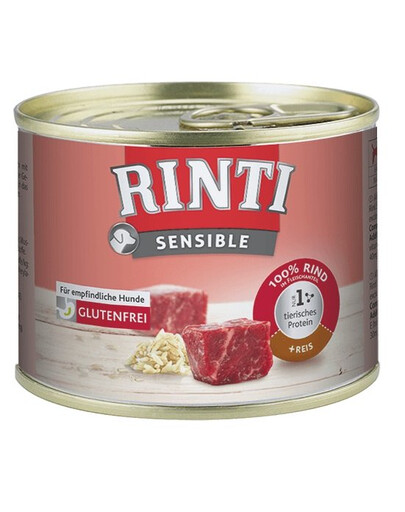 RINTI Sensible Wołowina z ryżem 12x185 g