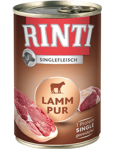 RINTI Singlefleisch Lamb Pure agnello monoproteico 6 x 400g