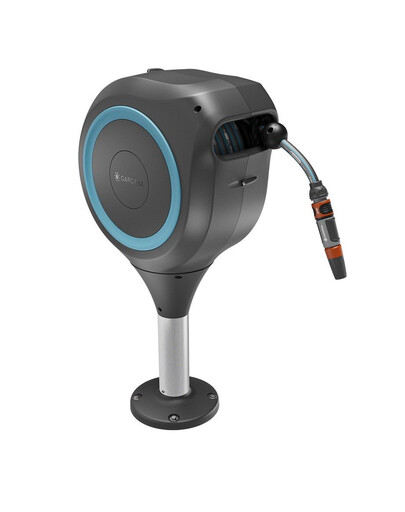 GARDENA Avvolgitubo da terrazzo RollUp S, 15 m, turchese, riavvolgimento automatico