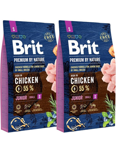 BRIT Premium By Nature Chicken Junior Small S 16kg (2 x 8kg)