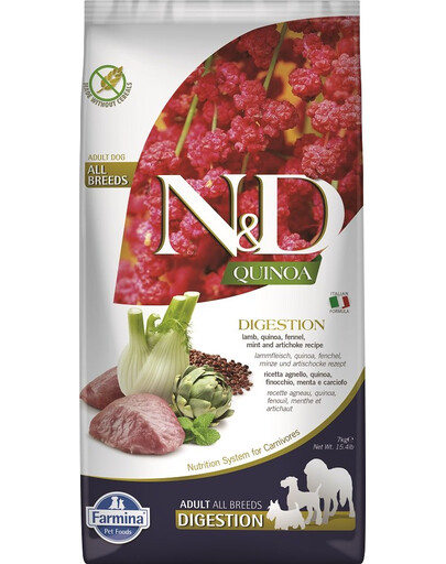 FARMINA N&D Quinoa Adult All Breeds Digestion Lamb & Fennel 7 kg