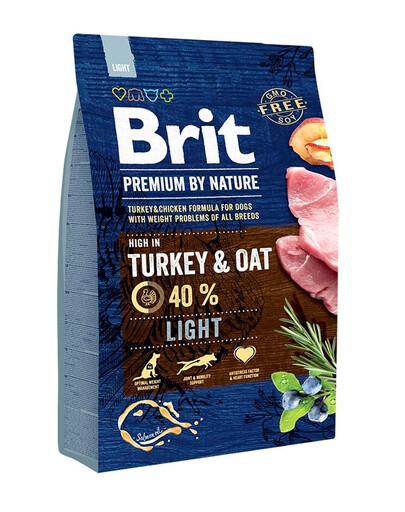 BRIT Premium By Nature Turkey and Oat Light 3kg