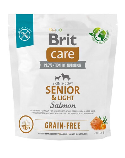 BRIT Care Grain-free Senior&Light con salmone 1kg
