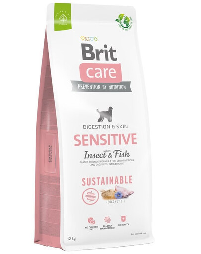 BRIT Care Sustainable Sensitive Insect & Fish per cani adulti con insetti e pesce 12kg