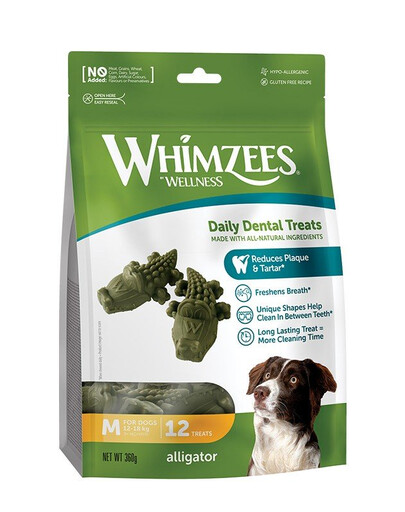 WHIMZEES Alligator snack dentale M 12 pezzi