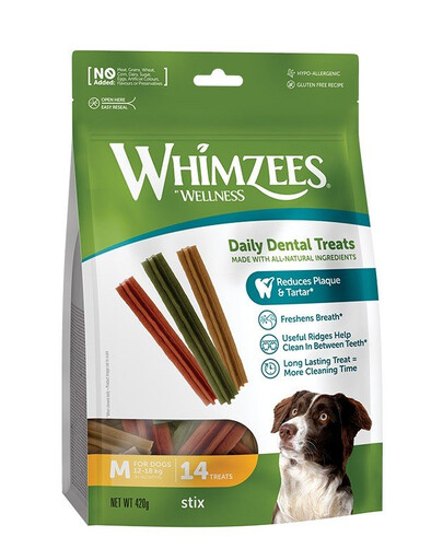 WHIMZEES Stix Bastoncini dentali naturali M 14 pezzi