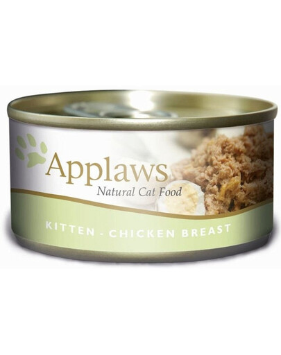 APPLAWS Kitten Chicken Breast cibo umido per gattini pollo in gelatina 6 x 70g