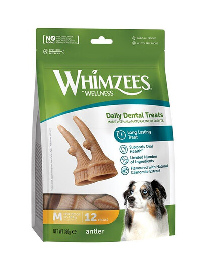 WHIMZEES Corno dentale da masticare M 12 pz.