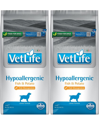 FARMINA Vet Life Dog Hypoallergenic Fish & Potato 2 x 12kg