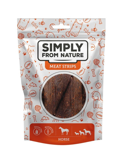 SIMPLY FROM NATURE Meat Strips Strisce di carne di cavallo per cani 80g
