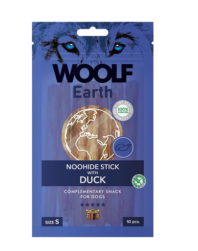 WOOLF Earth Noohide Stick with Duck 90g bastoncini di anatra