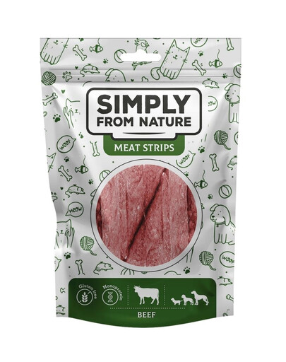 SIMPLY FROM NATURE Meat Strips Strisce di carne di manzo per cani 80g