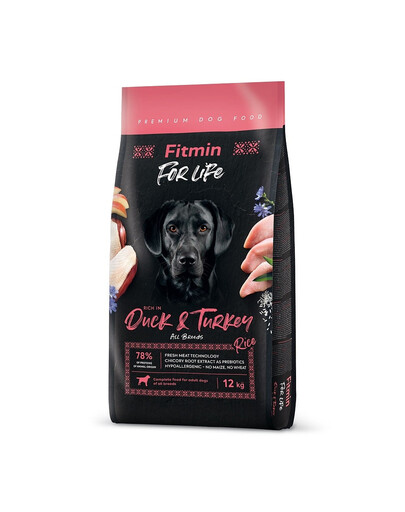 FITMIN dog For Life Duck & Turkey 12kg