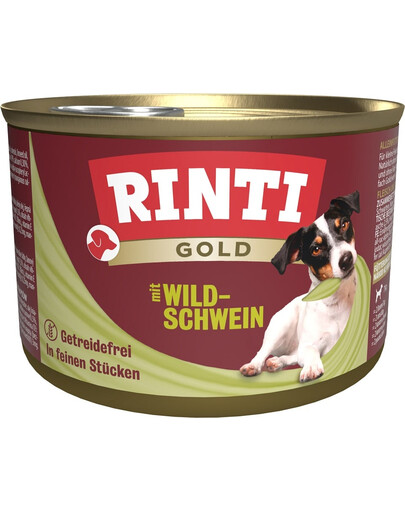 RINTI Gold Wild boar Mini Cinghiale per cani di piccola taglia 185 g