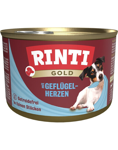 RINTI Gold Poultry Hearts Mini Cuori di pollame per cani di piccola taglia 185g