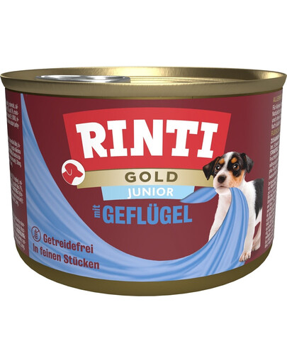 RINTI Gold Junior Poultry Mini Pollame per cuccioli di razza piccola 185g