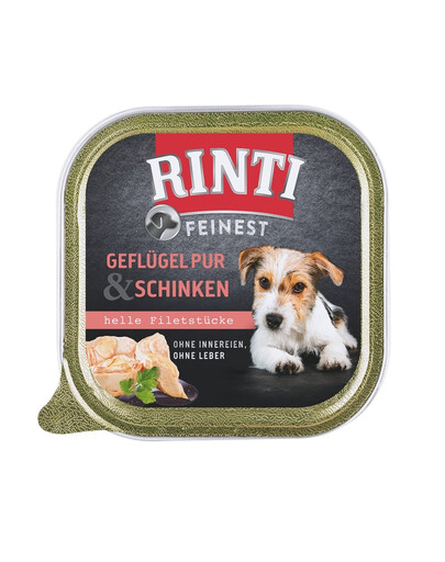 RINTI Feinest Poultry Pure&Ham vaschetta pollame e prosciutto 150g
