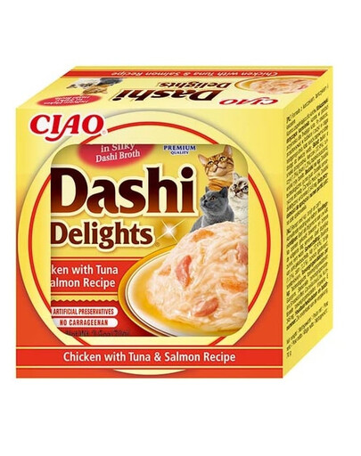 INABA Cat Dashi Delights Pollo, tonno e salmone 70g