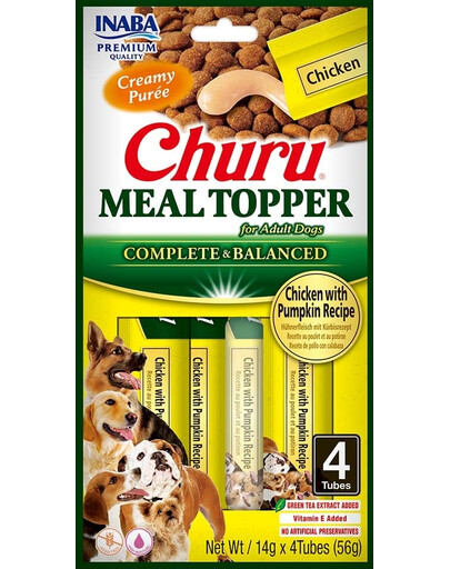 INABA Dog Meal Topper Chicken Pumpkin 4x14 g