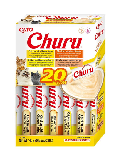 INABA Churu Variety Chicken&Beef pollo e manzo per gatti multibox 20x14 g (280 g)