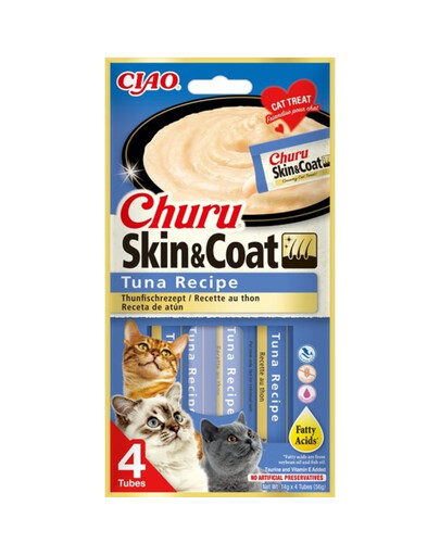 INABA Churu Skin&Coat 4x14g con tonno per gatti