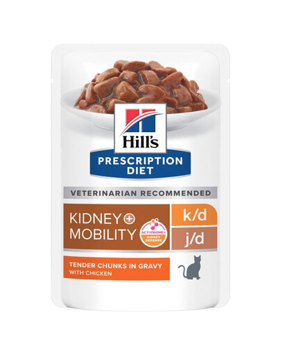 HILL'S PRESCRIPTION DIET k/d + Mobility con pollo 12 x 85g in bustina