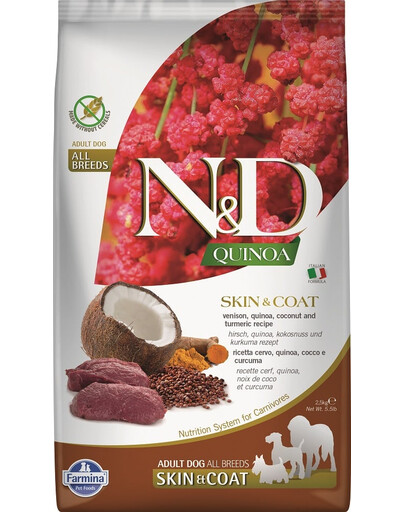 FARMINA N&D Dog Quinoa Skin & Coat Venison 2,5 kg