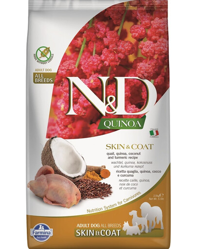FARMINA N&D Dog Quinoa Skin & Coat Quail 2,5kg