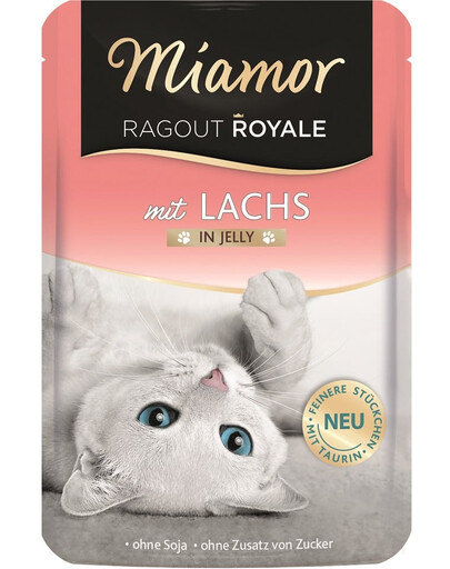 MIAMOR Ragout Royale in Jelly Salmon bustina in gelatina con salmone per gatti 100 g