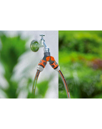 GARDENA OGS valvola doppia con filettatura da 1" e adattatore da 3/4"