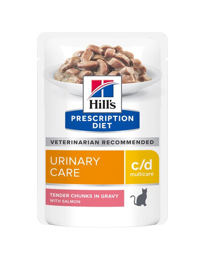 HILL'S Prescription Diet Feline C/D Multicare Urinary care con salmone 12x85g