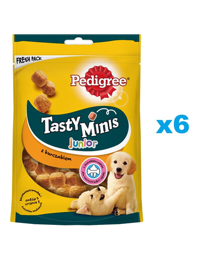 PEDIGREE Tasty Minis Junior 6x125 g cibo per cuccioli con pollo