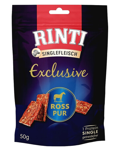 RINTI Singlefleisch Exclusive Snack Horse RINTI snack per cani con carne di cavallo 50g