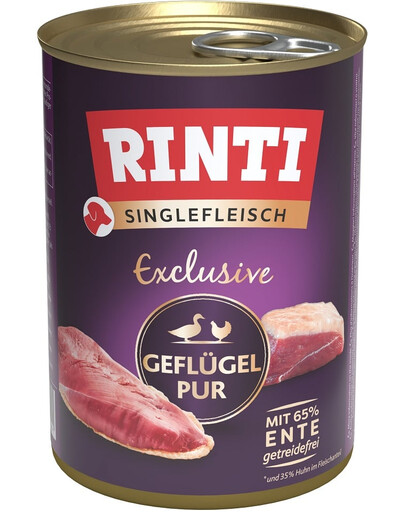 RINTI Singlefleisch Exclusive Poultry Pure alimento monoproteico pollame 400g